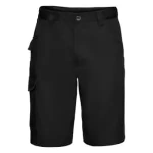 Russell Workwear Twill Shorts (30W) (Black)
