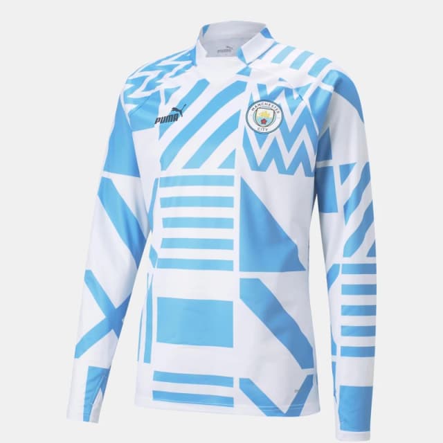 Puma Manchester City FC Pre-Match Sweatshirt White Blue male S