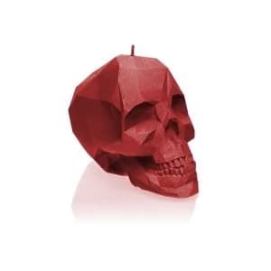 Red Large Low Poly Skull