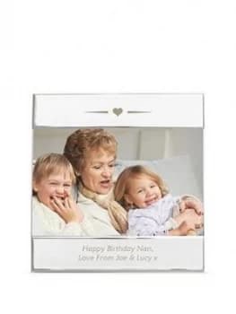 Personalised Heart 6X4" Silver Finished Frame