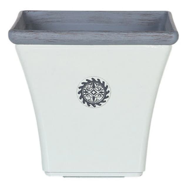 Beliani Plant Pot Elateia 32cm White
