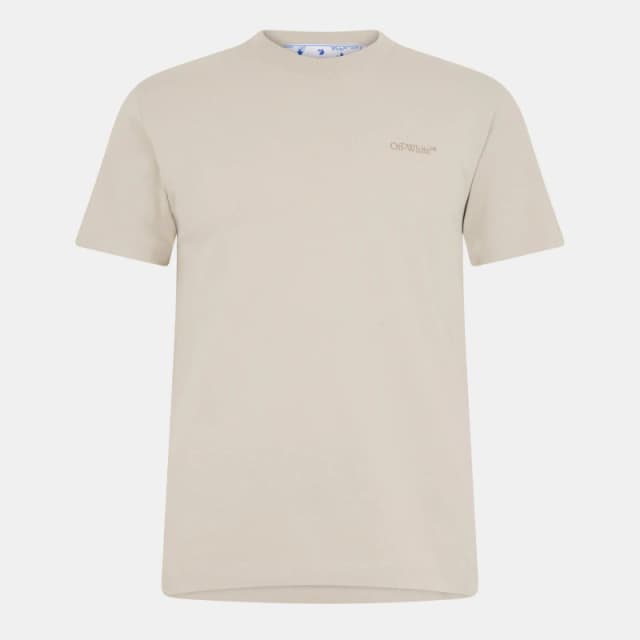Off White Mens Arrow Short-Sleeve T-Shirt, Signature Arrows Motif Beige male XS