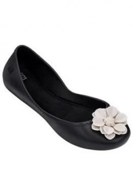 Zaxy Start Bloom Contrast Flower Ballerina - Black