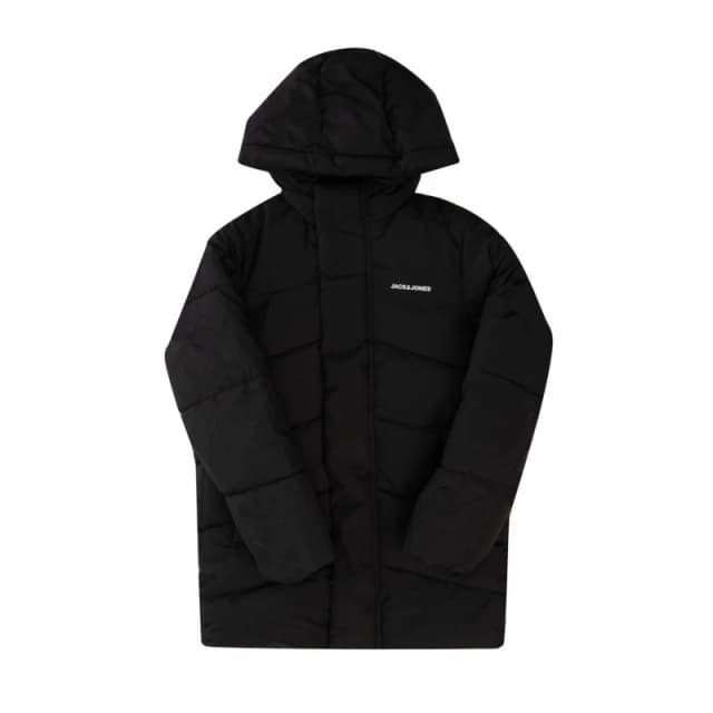 Jack and Jones Otis Long Puffer Hooded Jacket - Black 7 - 8 Years
