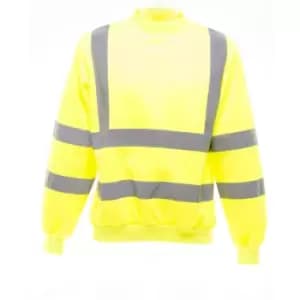Yoko Unisex Hi-Vis Heavyweight Sweatshirt (2XL) (Hi-Vis Yellow) - Hi-Vis Yellow