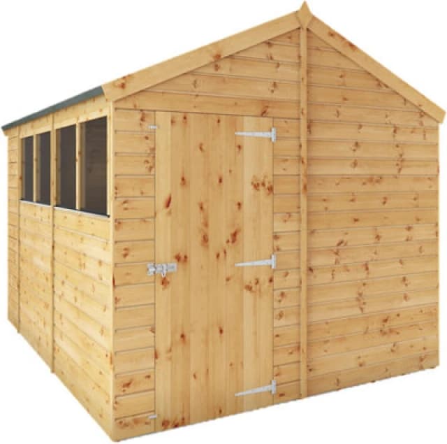 Mercia Mercia Shiplap 4 Glazed Windows Apex Shed - 10 x 8ft