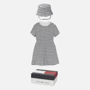 Tommy Hilfiger Baby Stretch Organic Cotton Ribbed-Knit Dress and Hat Gift Set - 12-18 months