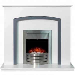 Adam Tuscany Electric Fire Suite with Comet - White