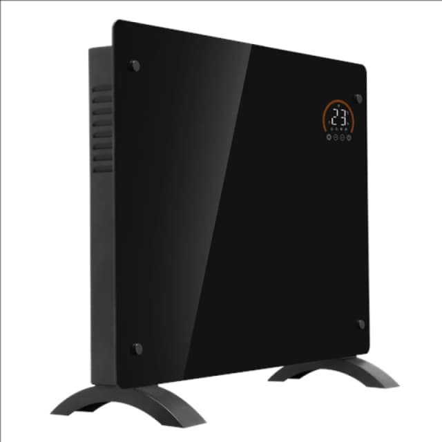 Baridi Electric Glass Panel Heater, 1000W, WiFi Enabled, Black