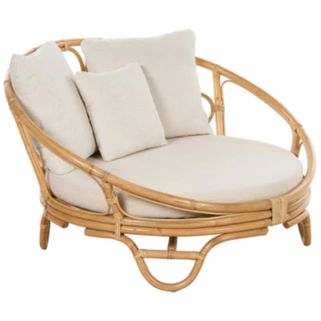 Beliani Garden Daybed Rossano Rattan Natural
