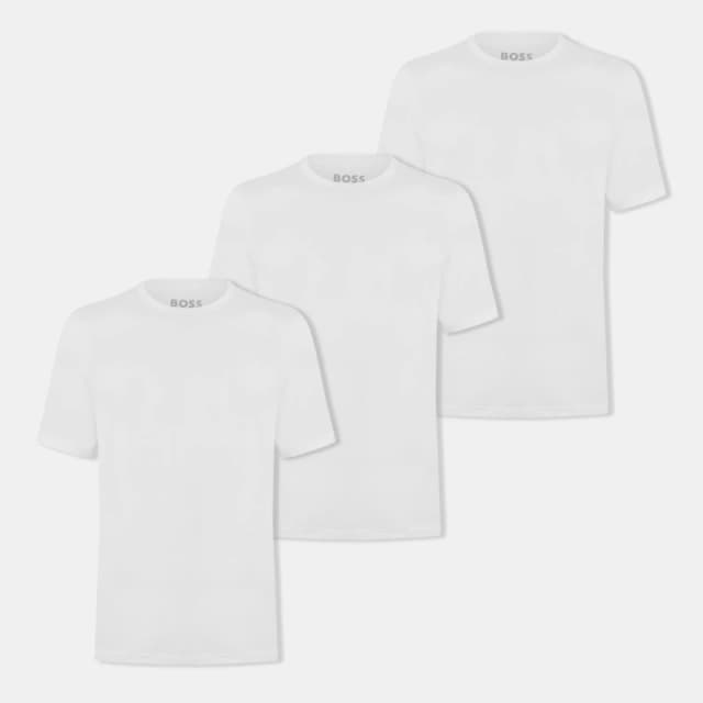 Boss Mens BW Bamboo T-Shirt, Bamboo Fabric White 100 male S