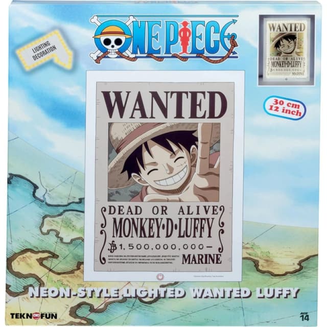 One Piece Luffy Wanted Light up Poster None unisex One Size