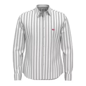 Chesthit Striped Shirt in Cotton Poplin and Slim Fit