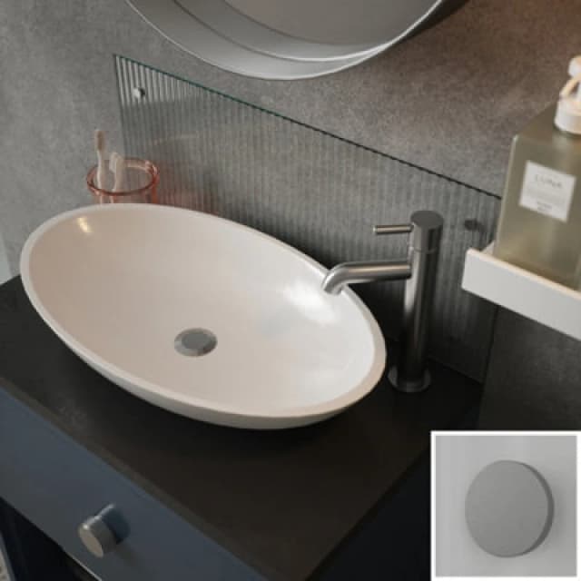 Clear Fluted Glass Bathroom Splashback With Brushed Caps 250 X 500 X 4Mm, Clear SB54335