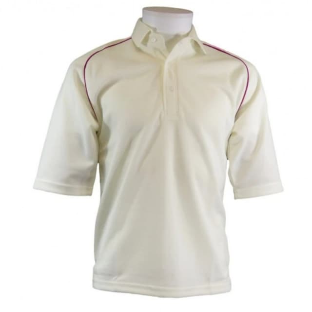 Carta Sport Carta Sport Men Contrast Piping CrickeT-Shirt in Off White Size: Medium Off White M Male 5063300505052