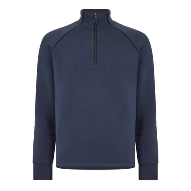 Boss Mens Quarter Zip Sweatshirt Dark Blue male S