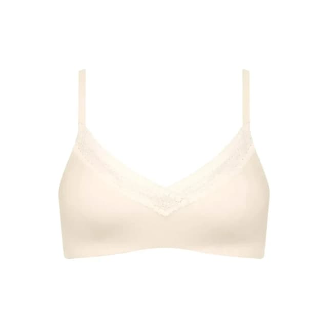 Sloggi Go Ribbed Padded Bra Without Underwiring Angora Ecru Women XL