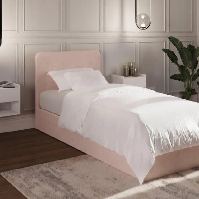 GFW Chiswick Single Ottoman & Pocket Sprung Mattress Beds Single Pink 72973906010