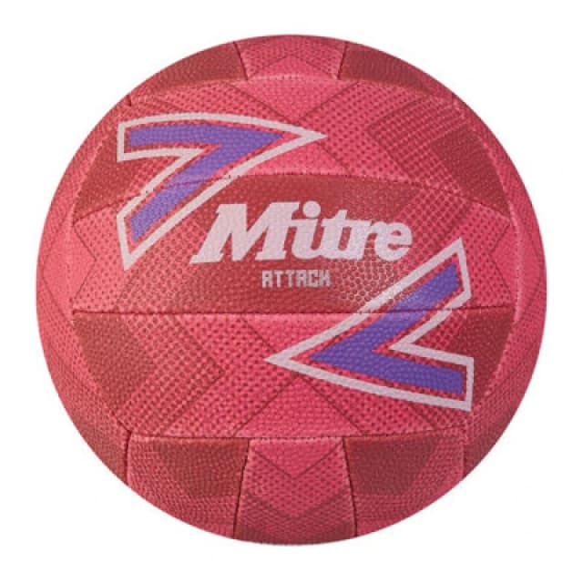 Mitre Attack Netball Pink/purple/white (5)