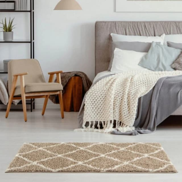 The Rugs Myshaggy Collection Rugs Moroccan Design In Beige 385 Bi