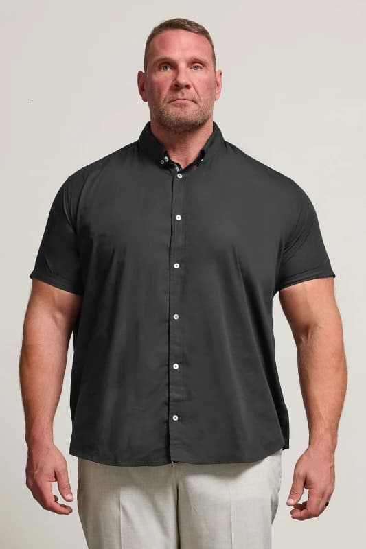 BadRhino BadRhino Men Poplin Shirt in Black Size: 3X-Large Black XXXL Male 5063110817673