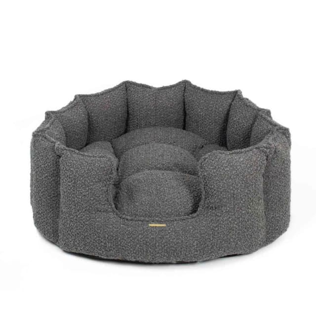 Lords and Labradors High Walled Bed w/Inner Granite Boucle S, Grey 29731