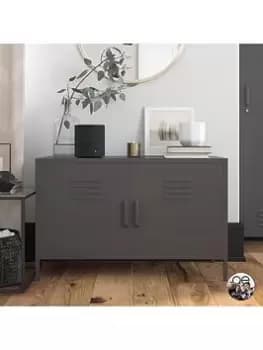 Queer Eye Bradford 2 Door Metal Accent Cabinet - Grey
