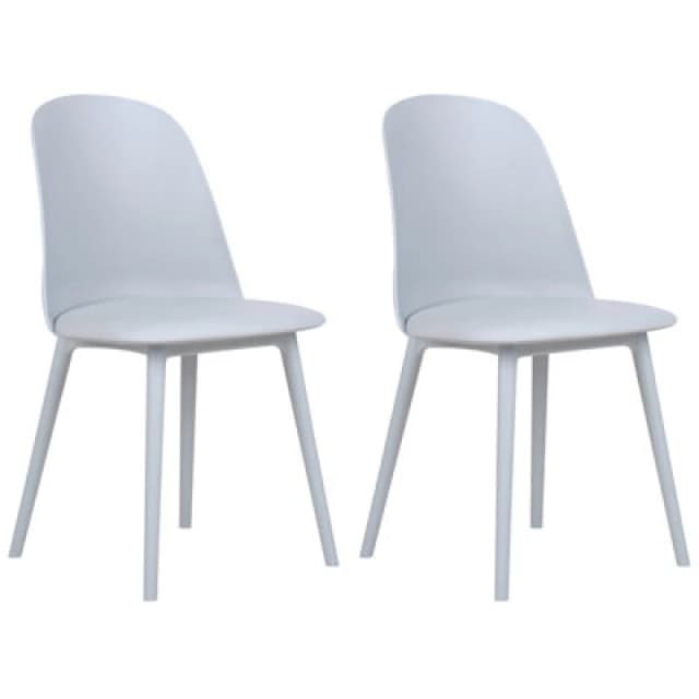 Beliani Set Of 2 Dining Chairs Fomby Light Blue