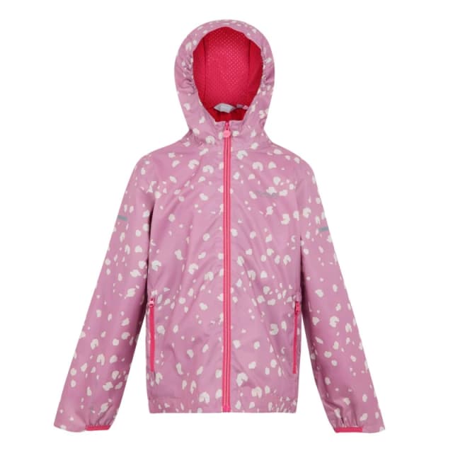 Waterproof jacket for children Regatta Printed Lever II Rose Unisex 11/12 ans