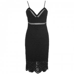Bardot Bardot Sofia Embroidery Dress - BLACK