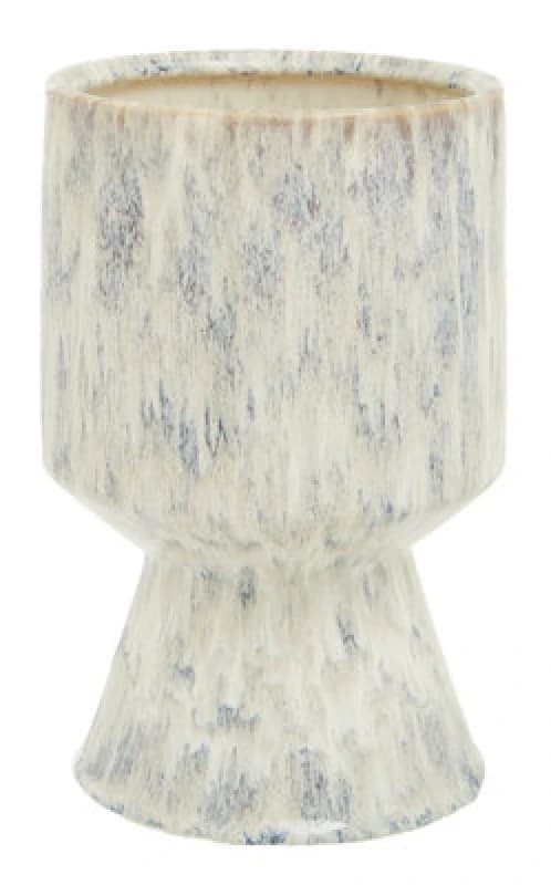 Orsina Modern Large Indoor Planter, Beige Planter, Contemporary Standalone, Flower, And Herb Planter, Round Planter