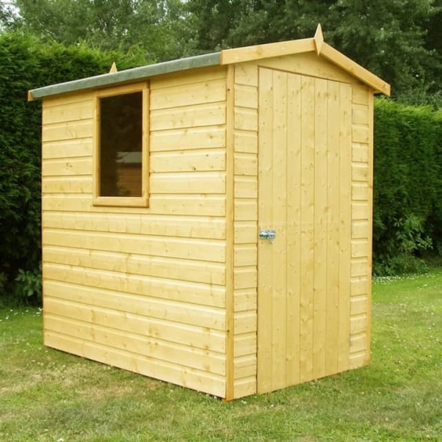 Shires Lewis Handmade Garden Shed Approx 6 x 4 Feet in Brown Brown Unisex