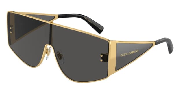 Dolce & Gabbana Sharp Rectangular Shield Sunglasses, 144mm