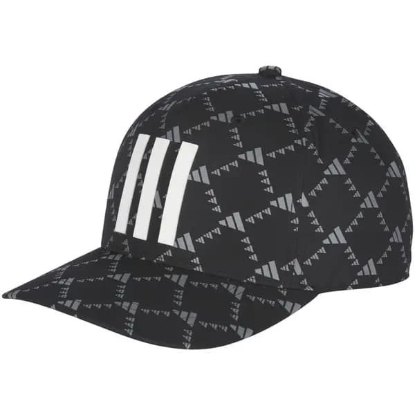 adidas Tour 3 Stripe Print Cap - Black - OSFM