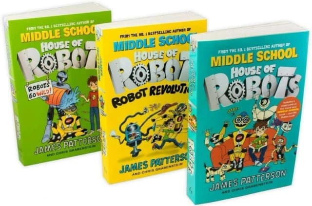 James Patterson 3 Books Collection Set (House of Robots, Robot Revolution, Robots Go Wild!) James Paterson Books