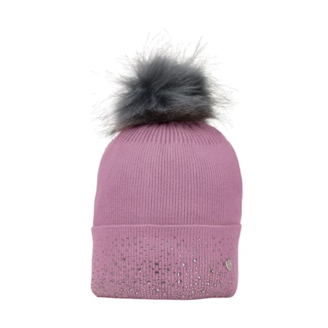 Hy Synergy Diamante Beanie in Grape Grape Unisex One Size