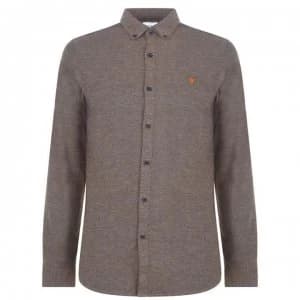 Farah Vintage Long Sleeve Kreo Shirt - Truffle 230