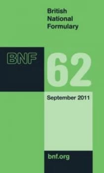 Bnf 62 September 2011 by British Medical Association and Royal Pharmaceutical Society of Great Britain Paperback