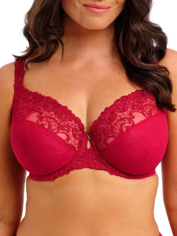 Fantasie Womens Portia Side Support Bra in Red Size: 36F Red Female 36F