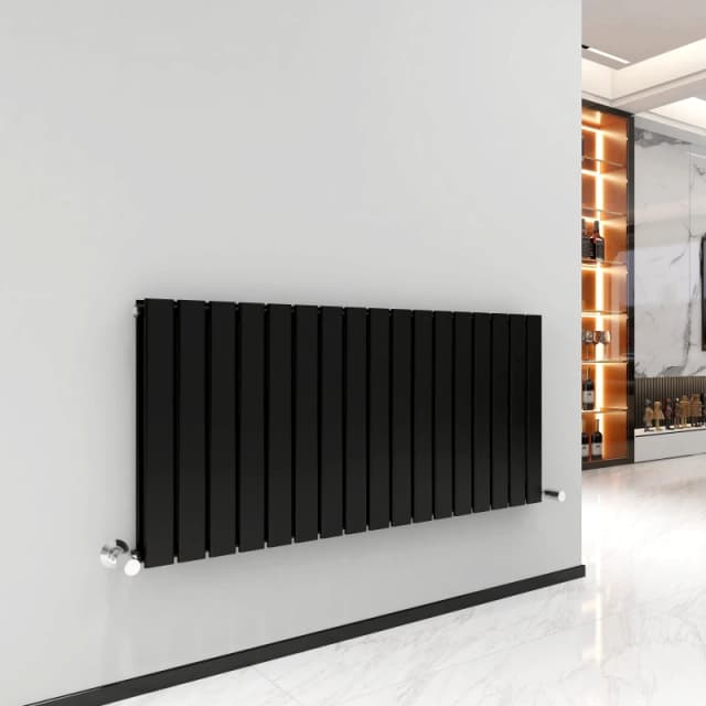 MCC DIRECT Mcc Direct - 600 x 1156mm Double Designer Flat Panel Central Heating Radiator matt Black HD1623