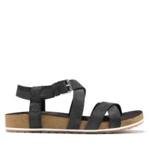 Timberland Malibu Waves Ankle Strap Sandal For Her In Black Black, Size 8