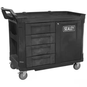 Sealey AP47PWS Mobile Workstation 4 Drawer & Cupboard 1210mm