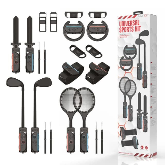 Venom 10-in-1 Sports Accessory Kit for Nintendo Switch 2 in Black Unisex