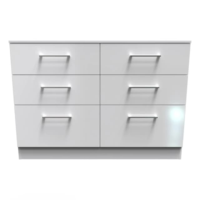 Ready Assembled 2 U Chester 6 Drawer Wide Chest (Ready Assembled) White
