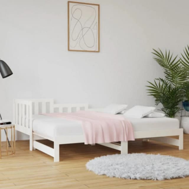 VIDAXL Pull-out Day Bed without Mattress White 2x(90x190) cm vidaXL 8720287136354
