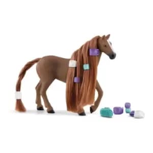 Schleich Horse Club Beauty Horse English Thoroughbred Mare Toy Figure, 4 Years And Above, Brown (42582)