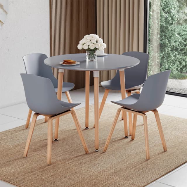 Lassic Vida Designs Batley 4 Seater Round Dining Table Grey unisex 4 Seater