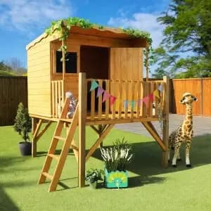 Mercia 8 x 7ft Pent Style Timber Playhouse with Tower