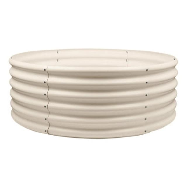 Harbour Housewares Round Raised Garden Bed - 120Cm X 45Cm - Ivory