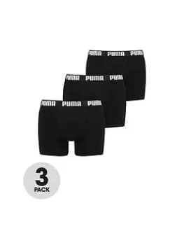Puma 3 Pack Everyday Boxers - Black Size M Men